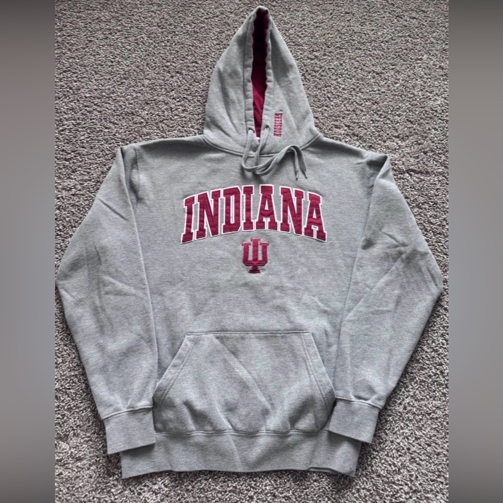 Indiana Hoosiers Stadium Athletics Gray Hoodie Men’s Medium IU Embroidered Logo